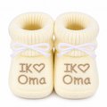Slofjes ik hou van oma, ecru