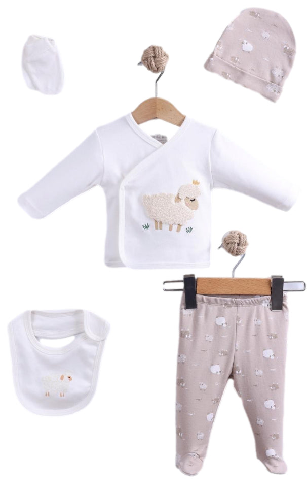 5-delige giftset schaapje, zand