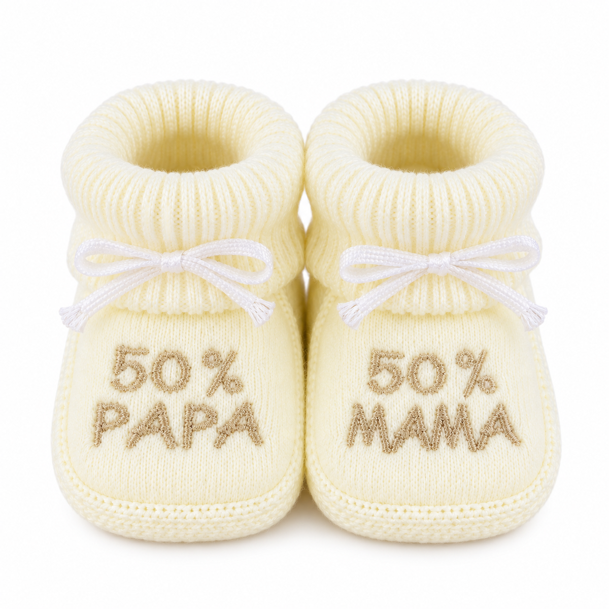 Slofjes 50% papa 50% mama, ecru