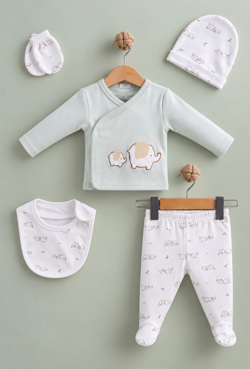 5-delige giftset olifant, mint