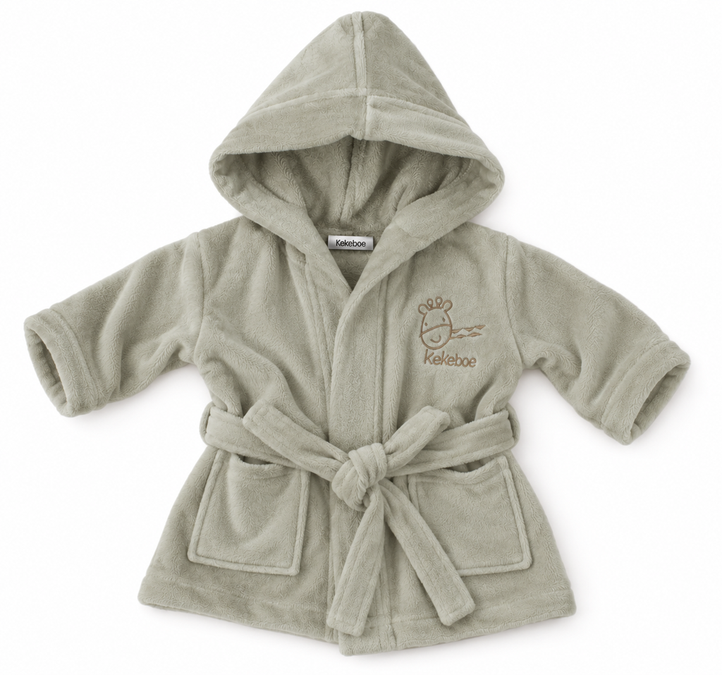 Badjas kiekeboe giraffe, zand