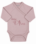 Baby overslagromper kleine diva, oudroze