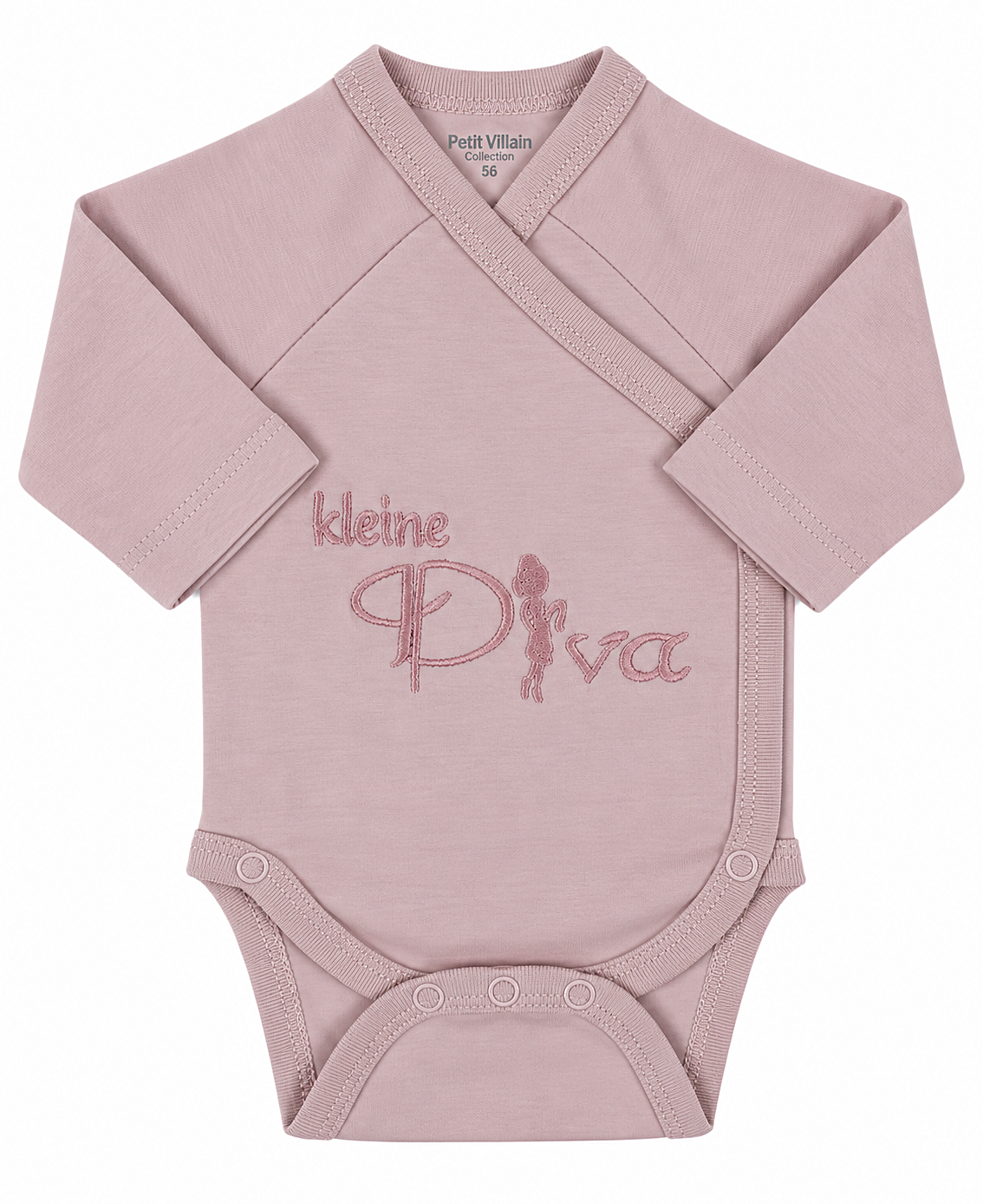 Baby overslagromper kleine diva, oudroze