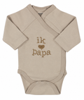 Baby overslagromper ik hou van papa, zand