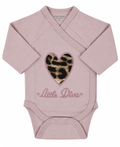Baby overslagromper little diva, oudroze