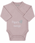 Baby overslagromper papa's meisje, oudroze