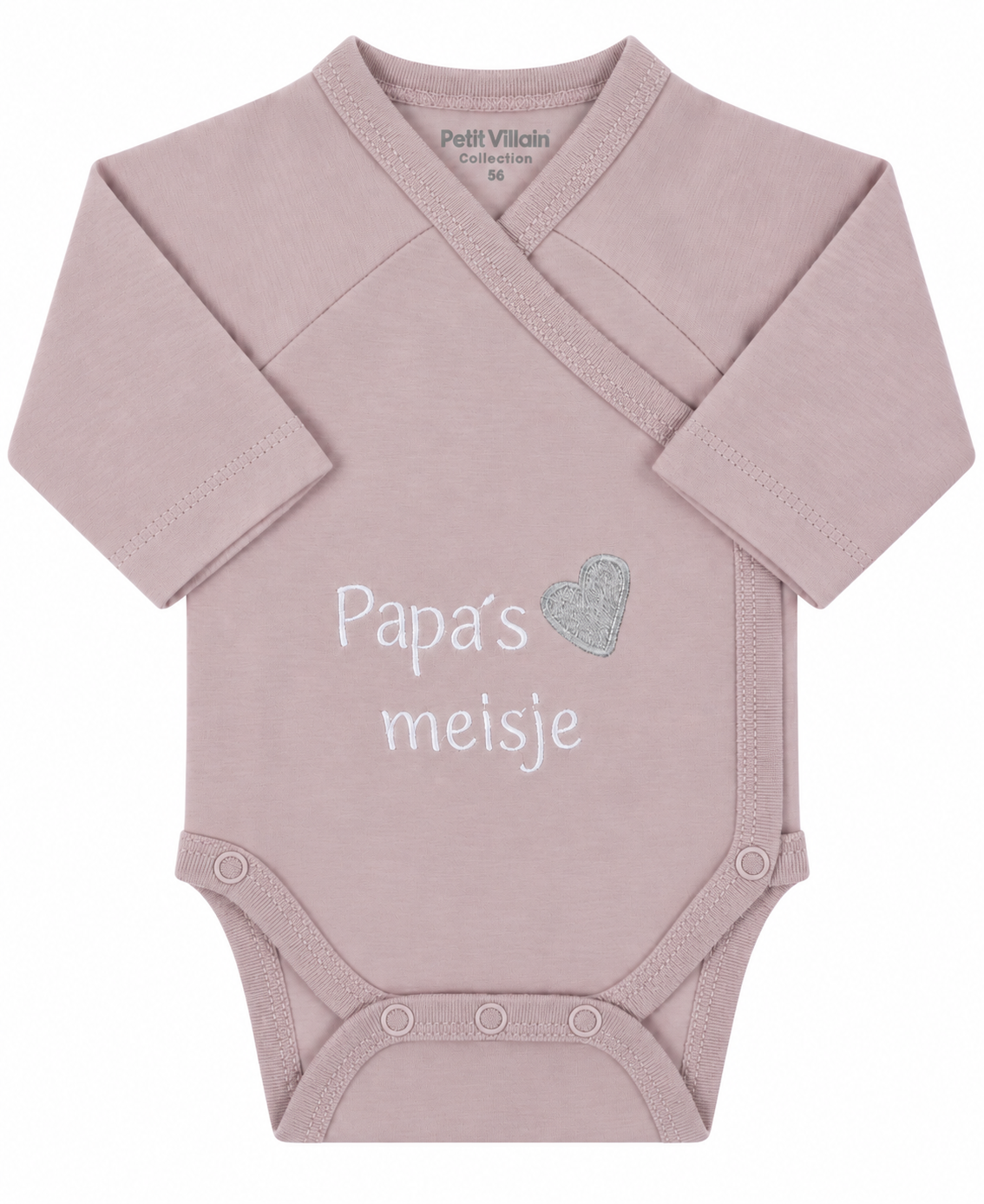 Baby overslagromper papa's meisje, oudroze