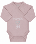 Baby overslagromper mama's girl, oudroze