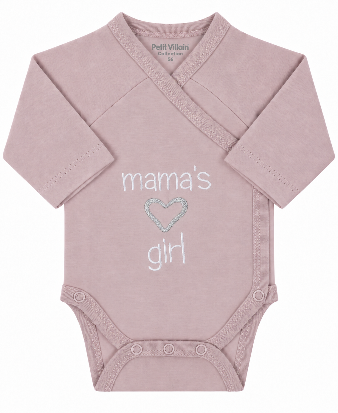 Baby overslagromper mama's girl, oudroze