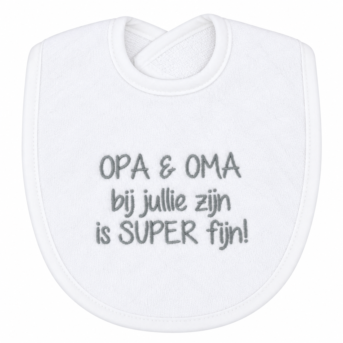 Slab opa & oma bij jullie zijn is superfijn, wit/grijs